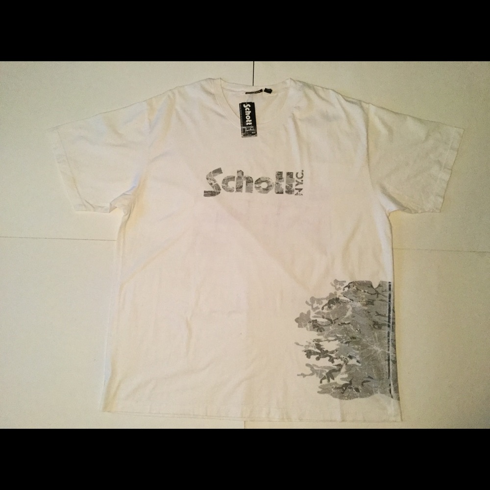 Schott NYC Grey Camouflage T-shirt